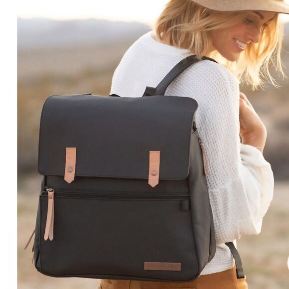 Petunia Pickle Bottom | Meta Baby Bag Backpack in Black Matte Canvas Unisex - Picture 1 of 15